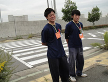 ポイントでは道を間違えないように案内も担当しました。