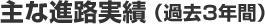 主な進路実績(過去3年間)