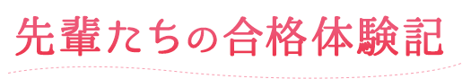 先輩たちの合格体験記