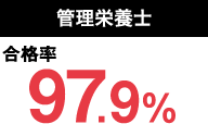 管理栄養士 合格率 97.9%