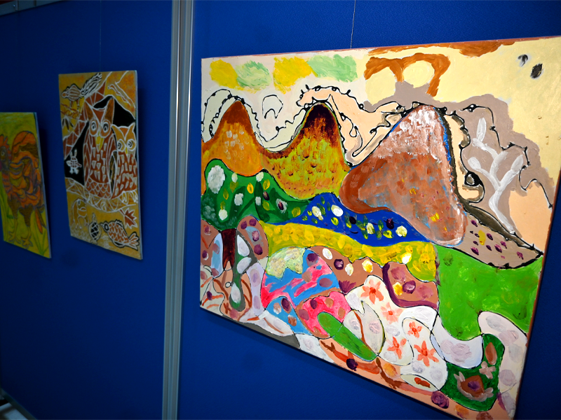 絵画展の展示作品