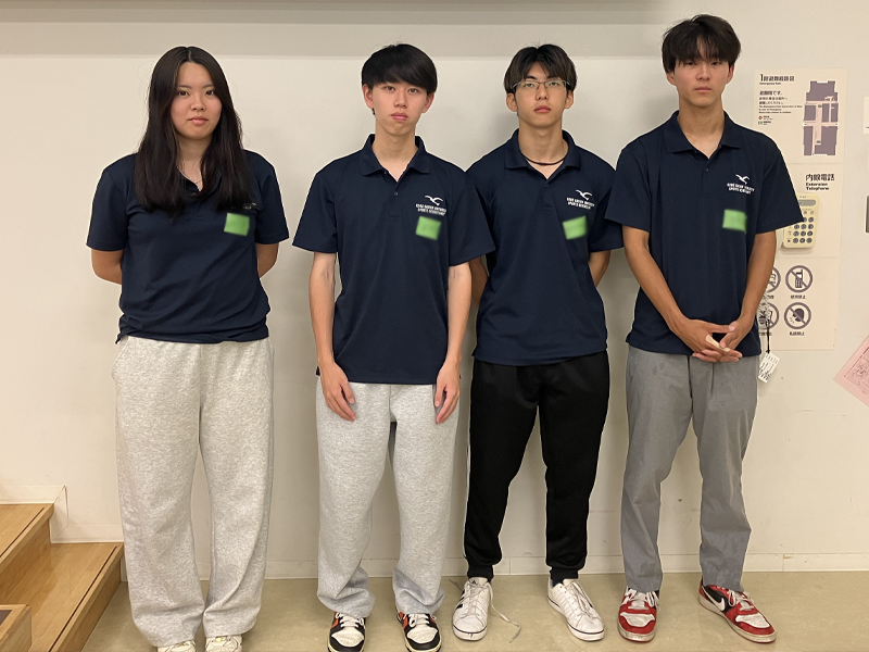 参加したスポーツ・サイエンスユニット生4人