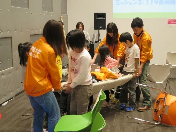 子どもたちが力を合わせて頑張ったBOUSAIトライアスロン