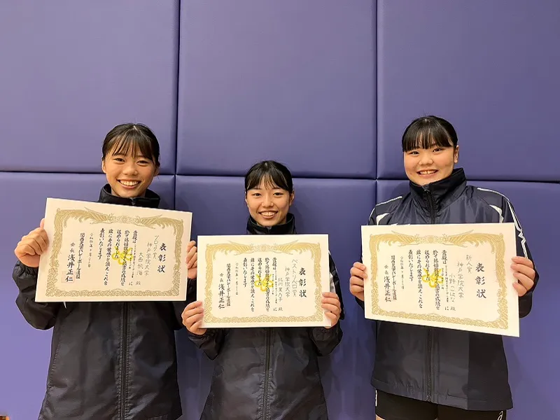関西大学バレーボール連盟秋季リーグ女子2部で本学から3人が個人賞を