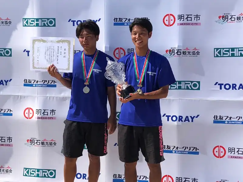 全日本ビーチバレーボールU-23男女選抜優勝大会で男子の山本・篠原ペア