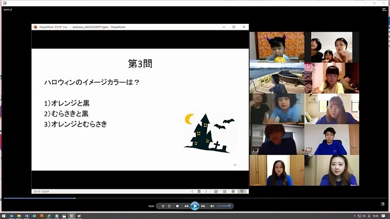 「ハロウィン」にまつわるクイズが学生達から出題