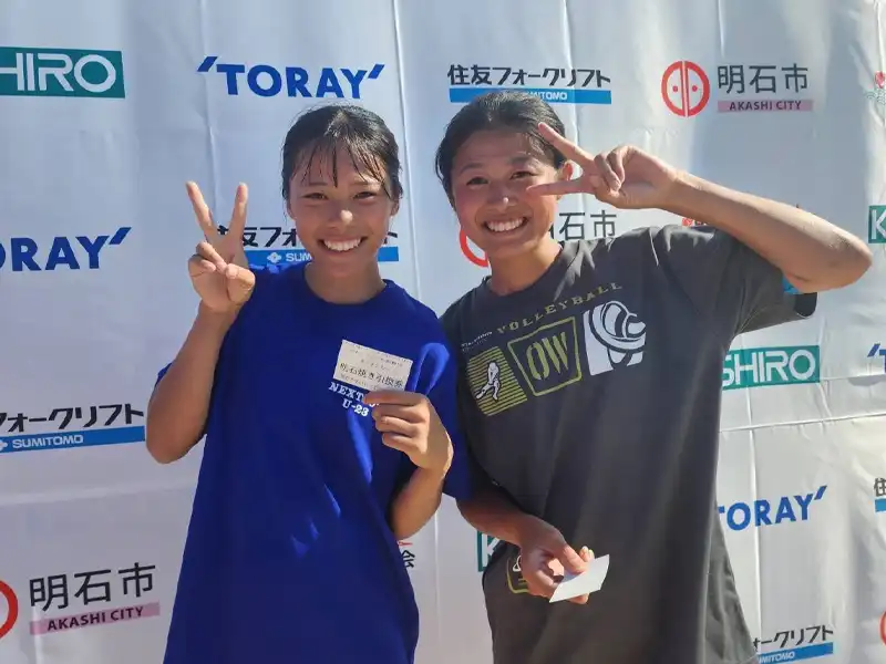 全日本ビーチバレーボールU-23男女選抜優勝大会で男子の山本・篠原ペア