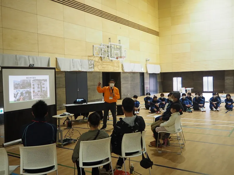 冒頭に災害時の自助・共助の大切を伝える中田教授