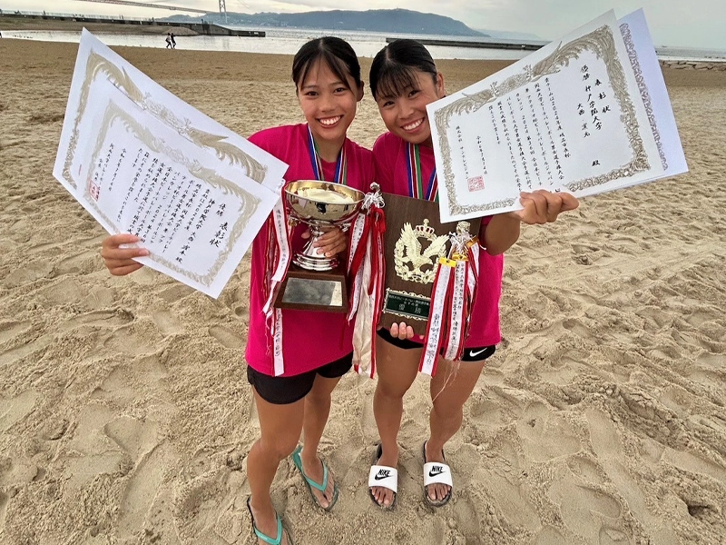 女子優勝した大西・濱元ペア
