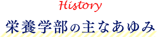 栄養学部の主なあゆみ