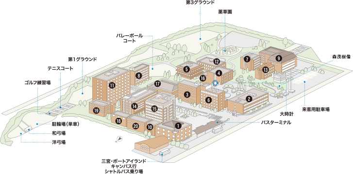 キャンパスマップ 有瀬キャンパス キャンパスマップ 神戸学院大学 キャンパスマップ 有瀬キャンパス キャンパスマップ 神戸学院大学