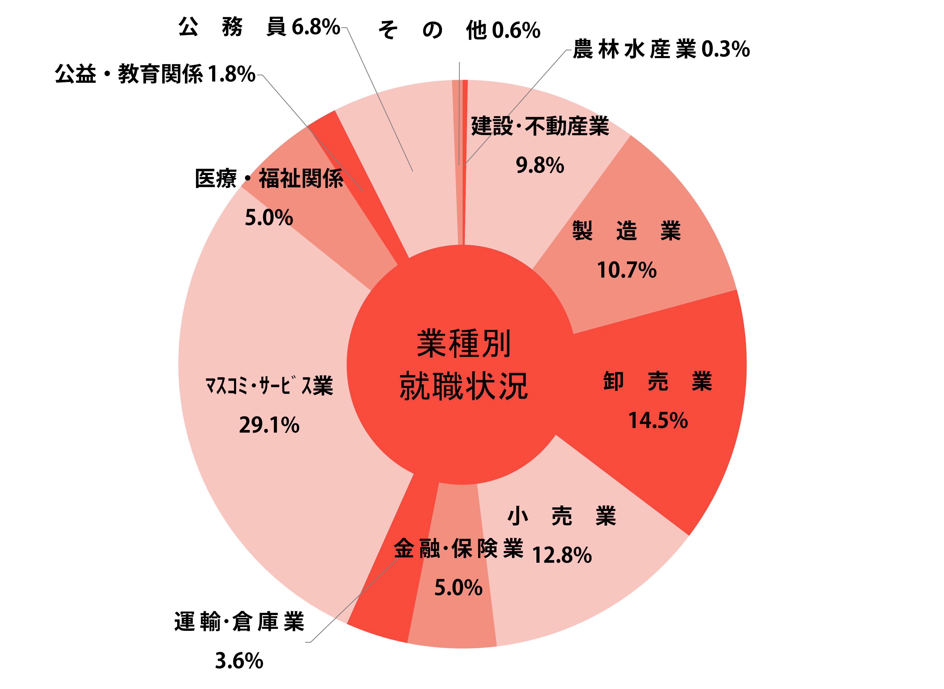 現代社会学部 就職状況グラフ