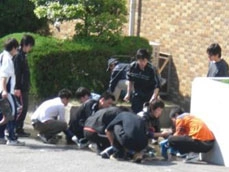 5/15 無事に帰着(備品を洗う)