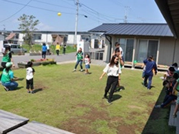 A班 益城町木山仮設住宅で子ども支援