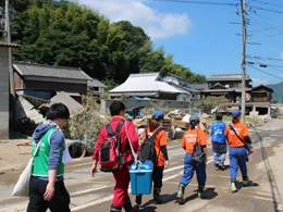 ボランティアセンターにて受付(真備町服部地区サテライト)